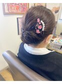 ヘアセット ヘアアレンジ 和装ヘア 着物ヘア シニヨン