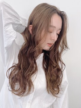 ノイ(noi) 顔周りレイヤーカットくびれヘアミルクティーベージュカラー