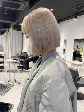 ゼスト 八王子店(ZEST) ホワイトミルクティー/ハイトーンボブ【佐々木麻衣】