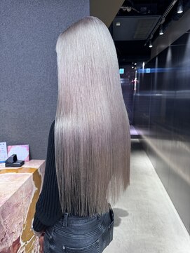 ペレ 栄店(PELE) デザインカラー/レイヤーカット/ウェットヘア/オリーブベージュ