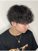 波巻きパーマ/スパイラル/メンズ/眉毛/マッシュ/刈り上げ
