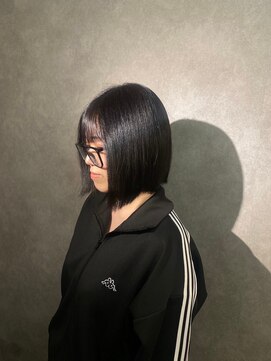 ニュイ 高槻 阪急茨木店(nui) 黒髪ボブルフネビージュ小顔ワンレンスペインカール