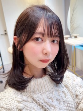 モアナ バイ ラナ 甚目寺店(MoanA BY LANA) 大人かわいい/ヨシンモリ/美髪/シルキーベージュ/前髪カット