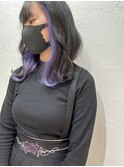 ブリーチ2回~インナーカラーラベンダーイヤリングカラー池袋東口
