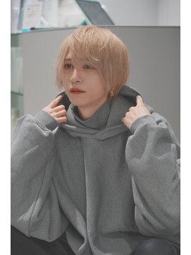 ポプルス(popls) ホワイトブロンド/ミルクティーベージュ/メンズウルフ/マッシュ