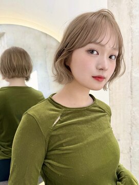 ガーデン 渋谷(GARDEN) くすみベージュ美髪外ハネボブイメージチェンジワイドバング