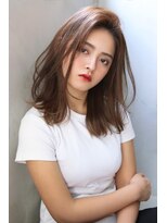 ブラン 広島本通(Blanc)&nbsp;【Blanc】大人ミディアム＿レイヤーカット＿ベージュカラー