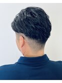 大人のオールバック/朝ラクパーマ【大人男性/メンズカット】