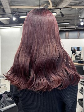 キラ 原宿(KILLA) ブリーチありダブルカラー/チェリーレッド/ローレイヤー/原宿