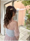 ハーフアップアレンジ
