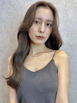 ロンド 表参道店(Lond) 韓国レイヤーロング ボブ/グレーベージュ/髪質改善/前髪パーマ
