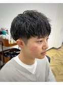 マッシュショート緩めツイストスパイラル