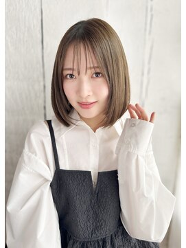 ナル 新宿(nalu) nalu新宿/髪質改善/縮毛矯正/透明感/ミニボブ/新宿