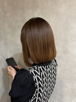 ピュアメンド 梅田(Pure Mend)&nbsp;縮毛矯正+カラー(ブラウン)+内巻きボブカット