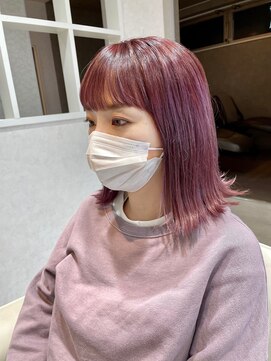 ヴィフ ヘアアンドデザイン(Vif hair&design) ダブルカラーでラズベリーピンク