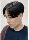 刈り上げ×センターパート