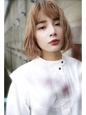 大人可愛い前下がりミディアムボブ丸みミディ20代30代40代d