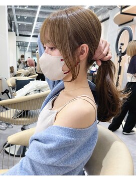 ロンドプロフィール 浦和(Lond profil) 結んで可愛い顔まわりカットまろやかベージュ