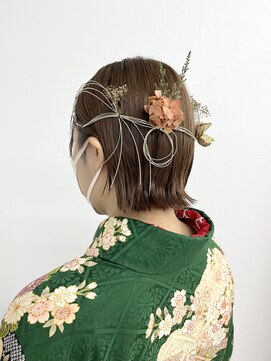 シアー(sheer) 《sheer/氏家》#切りっぱなしボブ#水引#ヘアアレンジ#卒業式
