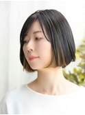 白髪染め＋インナーカラー　イメチェン内巻きボブ30代40代50代