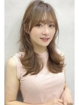 ビューブルー 亀戸錦糸町(VIEW BLUE) 美髪カールシアーカラーピンクブラウンエアリーロングセミディ