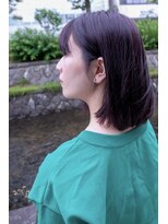 インプレッション(impression produced by LA’BO) 【札幌/impression佐藤】ダークレッドカラー/ストレートボブ