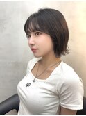 外ハネボブ×グレージュ