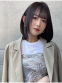イメチェンヘアスタイル/外ハネボブ/ブルーブラック