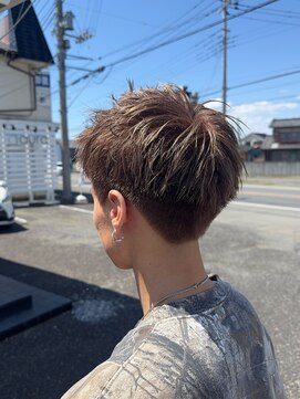 アウラヘアーサロン(aura hair salon) スパイキーショート×ミルクティーベージュ