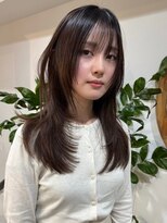 サンク 原宿 表参道(cinq)&nbsp;原宿ブリーチなしダブルカラーミルクティーベージュレイヤーボブ