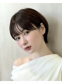 (岩田莉奈)地毛風縮毛矯正美髪髪質改善ショートボブ　新宿