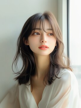 シキサロン 仙台(siki.salon) 仙台/髪質改善/パールベージュ×ふんわりレイヤーミディアム