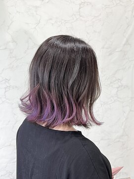 ウシワカマルエムティードット(USHIWAKAMARU MT.) 毛先パープルカラー