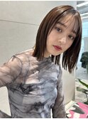 くびれボブくびれヘアストレートボブシースルーバングイメチェン