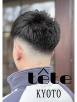 バーバーショップテト(barber shop tete)&nbsp;【京都】メンズカットアップバングフェードスパイキーショート