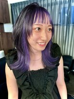 アテナ(ATENA)&nbsp;フェイスフレーミングくびれヘアインナーカラーパープルカラー