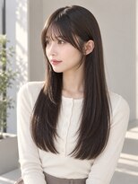シヨン(ciyon.)&nbsp;暗髪ロング/ナチュラルストレート/シースルーバング/艶髪