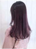 ピンクロング_ローライトスリークボブ厚めバング_ba288872