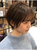 スタイリング簡単♪襟足スッキリショートボブ