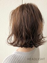 アーサス ヘアー デザイン 上野店(Ursus hair Design by HEADLIGHT) シナモンベージュ×柔らか外はねボブ       