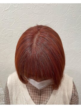 ボアップ 京橋店(boappu) #オレンジカラー#ボブ#暖色カラー#秋カラー#ブリーチカラー