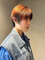 テトヘアー(teto hair)&nbsp;インナーカラー、オレンジカラー、マッシュショート、エリアシ