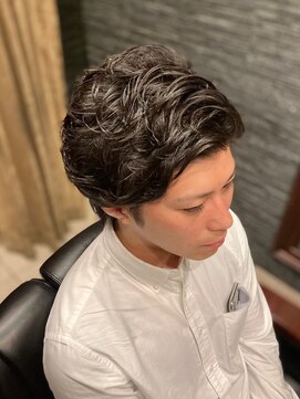 ヒロギンザ 銀座一丁目店(HIRO GINZA) 七三ビジネスパーマスタイル