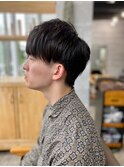 【soy-kufu】MEN'S HAIRマッシュパーマアッシュブラック