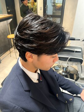 エイトメン 吉祥寺店(EIGHT MEN) 毛流れパーマ　センターパート　ツーブロック　カルマパーマ