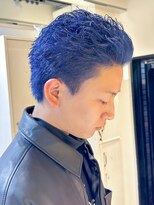 ルースト 渋谷店(ROOST)&nbsp;ネイビーブルー(ブリーチ２回+オンカラー)