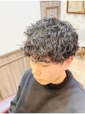 韓国マッシュ/ダークアッシュ/ニュアンスパーマ/スペインカール