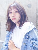 ジェニーバイメノン(JENNIE by Menon) レイヤーカットオリーブベージュ　イメチェン前髪　こなれミディ