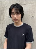 ◎メンズボブウルフメンズミディアムメンズロングワックスなし