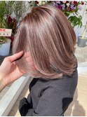 黒髪ボブルフネビージュ小顔ワンレン